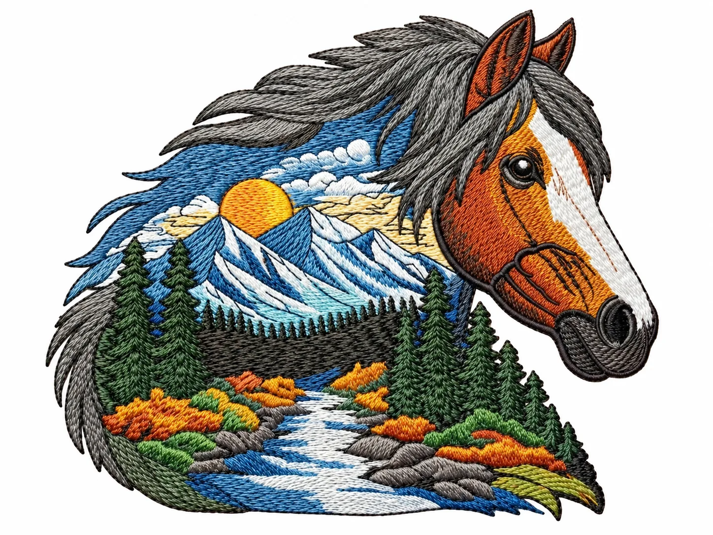 Horse Embroidery Design