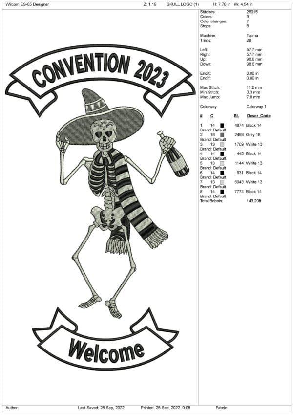 SKULL LOGO Embroidery