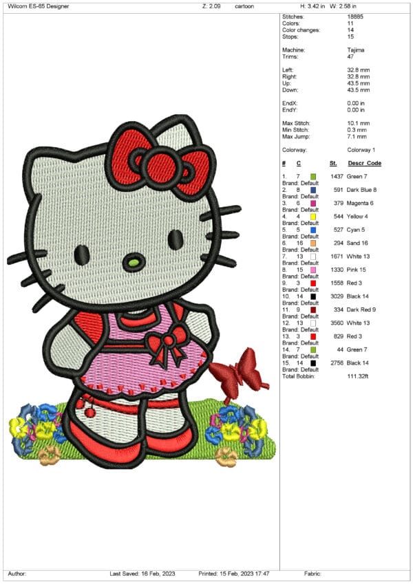 cartoon embroidery design