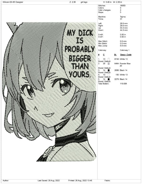 girl logo Embroidery