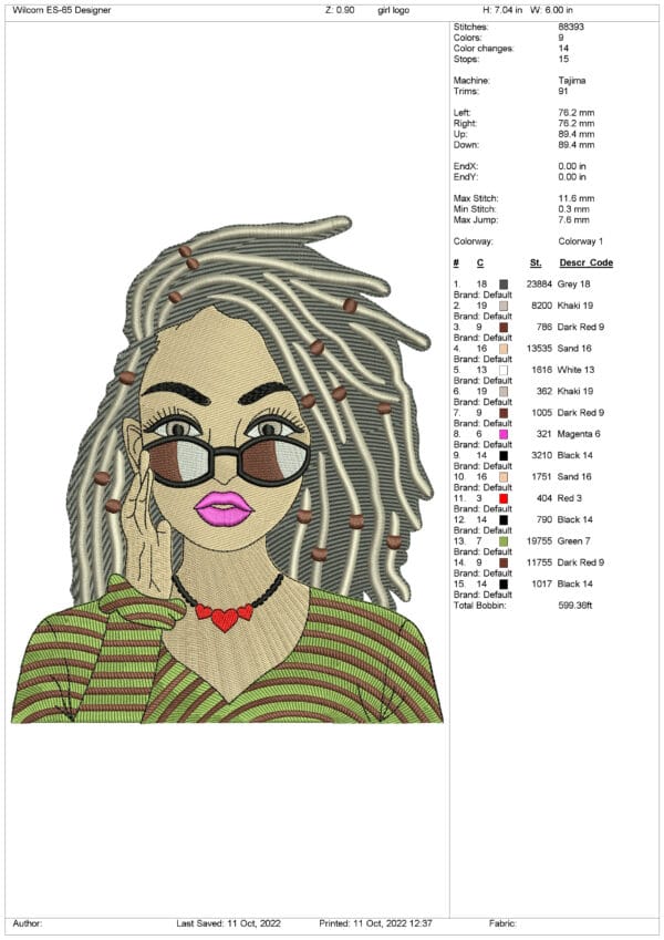 girl logo Embroidery