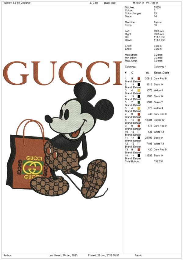 GUCCI LOGO Embroidery