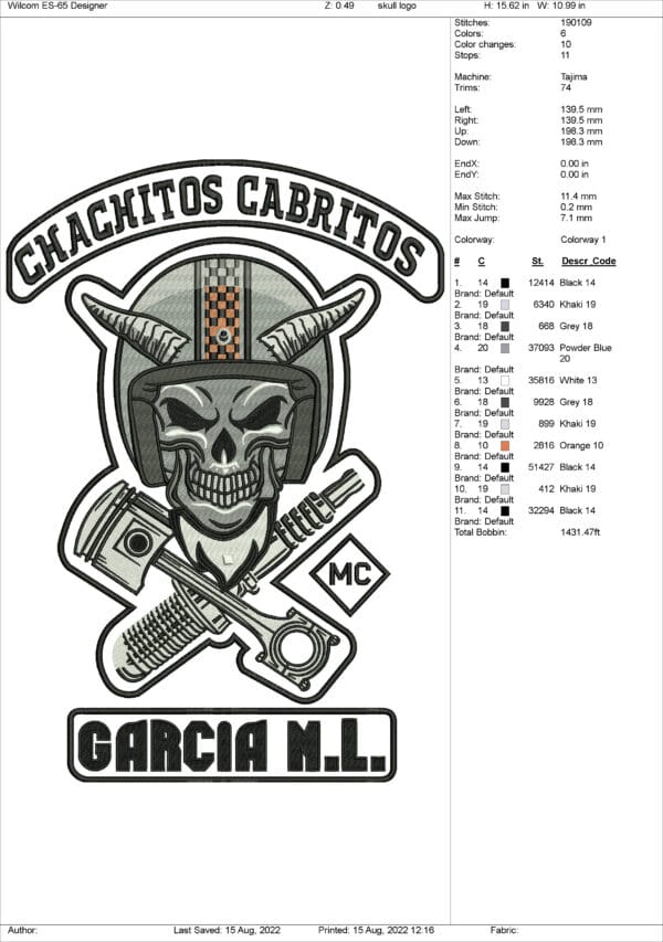 SKULL LOGO Embroidery