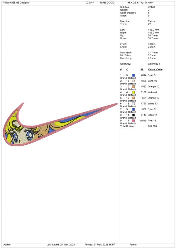 Nike Embroidery Deisgn