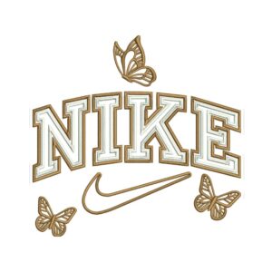 Nike Butterfly Embroidery Design