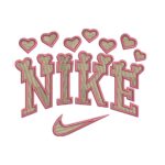 Nike Heart Embroidery Design