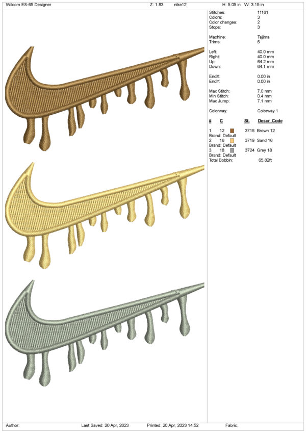 Nike Multi Color Flowing Design