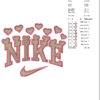 Nike Heart Embroidery Design