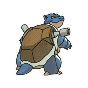 Blastoise Pokemon Cartoon Embroidery Design