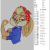 Lola Bunny Cartoon Embroidery Design