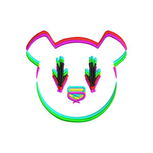 Panda Neon Face Embroidery Design